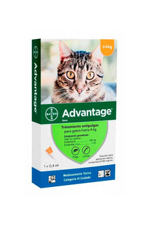  Bayer advantage hasta 4 kg 0,4 ml - antiparasitario - gato