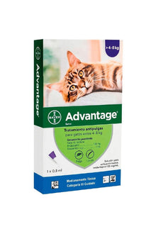  Bayer advantage 4 a 8 kg 0,8 ml - antiparasitario - gato
